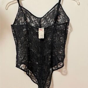 NWT Victoria's Secret Vintage Midnight Lace Bodysuit Size S